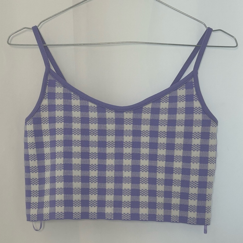 PRIMARK Gingham Print Cropped Tank